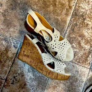 Wedges cream color 4 inch heel